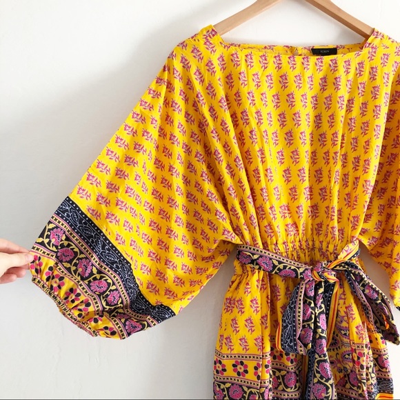 J Crew dolman sleeve mini dress sunny block print - Picture 10 of 15